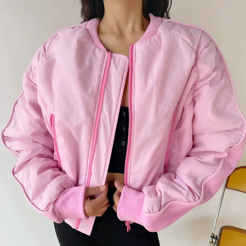 LaPose Fashion - Tessa Bomber Jacket - Bomber Jacket, Coats, Coats & Jackets, Crop Jackets, Fall-Winter 23, Jackets, Oversize Jacket, Winte