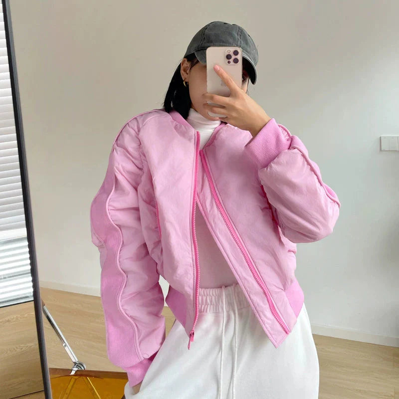 LaPose Fashion - Tessa Bomber Jacket - Bomber Jacket, Coats, Coats & Jackets, Crop Jackets, Fall-Winter 23, Jackets, Oversize Jacket, Winte