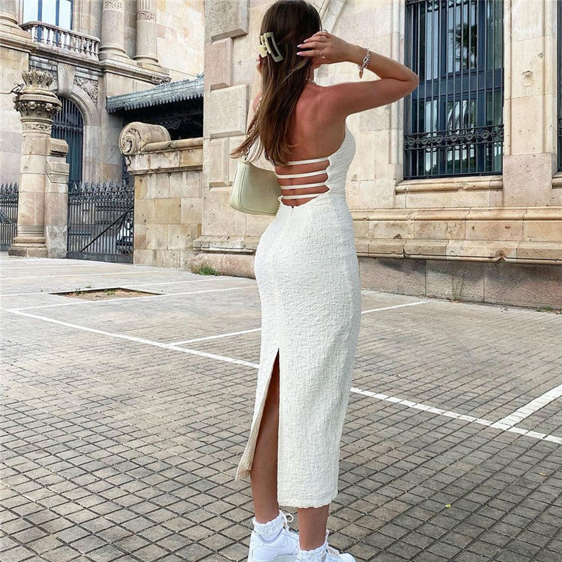 LaPose Fashion - Tina Midi Dress - ALS, Backless Dresses, Bodycon Dresses, Casual Dresses, Daytime Dresses, Dresses, Fall22, Midi Dress