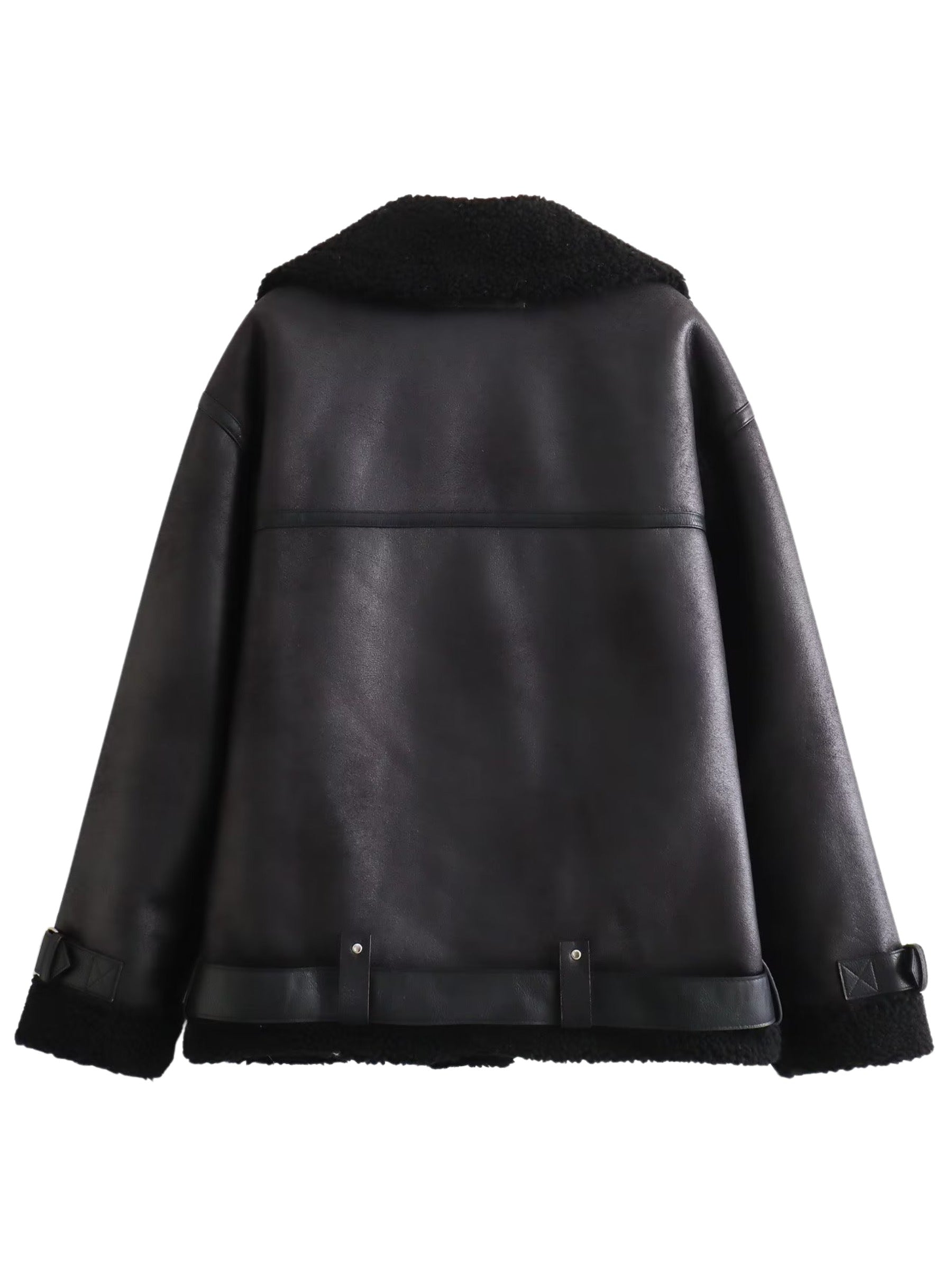 LaPose Fashion - Viviane Faux Leather Oversize Jacket - Coats & Jackets, Jackets, Leather Jackets, Oversize Jacket, Puffer Jacket, Retro Jackets, Winter Edi