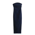 LaPose Fashion - Yanet Denim Strapless Maxi Dress - Bodycon Dresses, Dresses, Elegant Dresses, Fall-Winter 23, Going Out Dresses, Long Dresses, Straples