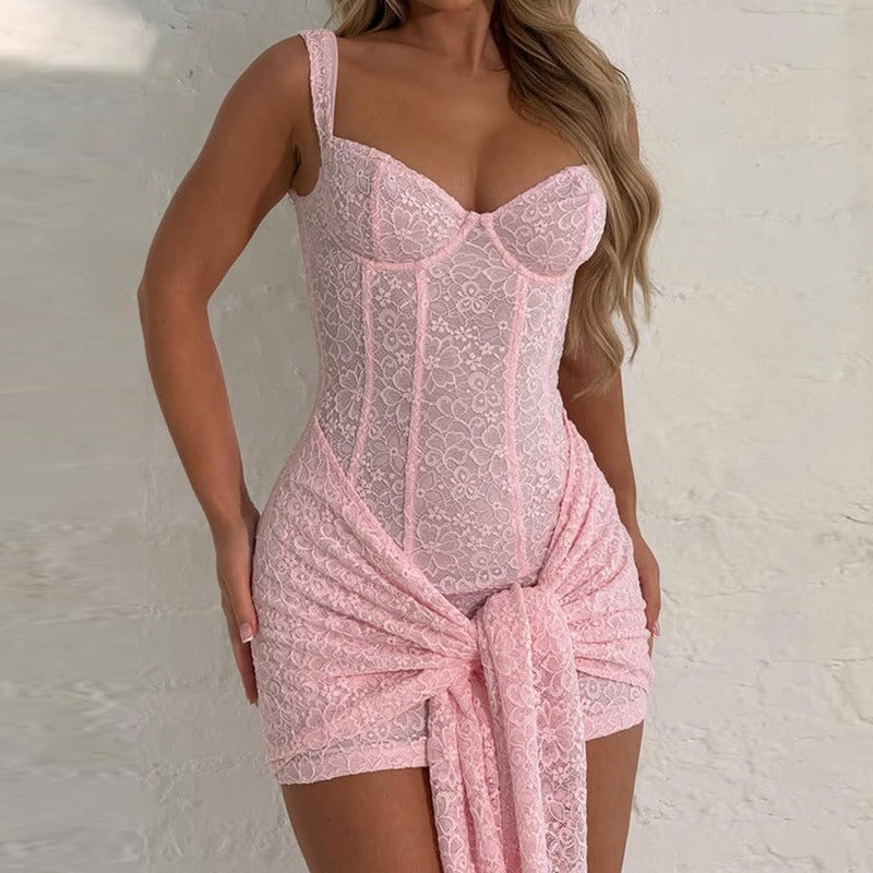 Daphne Lace Bodycon Mini Dress