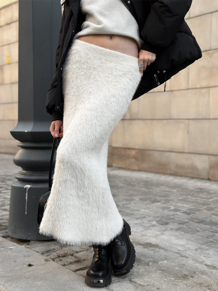 Isadora Faux Fur Maxi Skirt