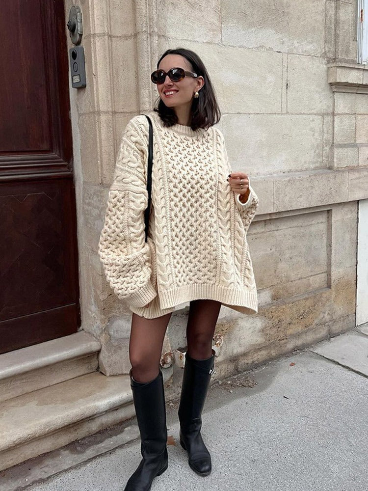 Azalea Textured Loose Knit Sweater