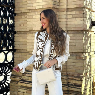 Yaneth Embroidered Crop Vest