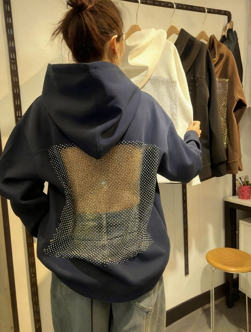 Aurora Rhinestone Backless Hoodie – LaPose