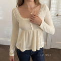 Aaleiya Lace Square Neck Top [TQUPQZY1]