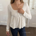 Aaleiya Lace Square Neck Top [925Q1IFH]
