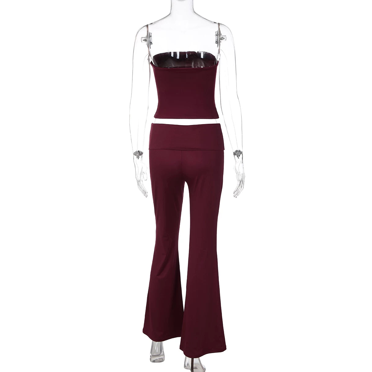 LaPose - Aaleiya Strapless Flare Pants Set