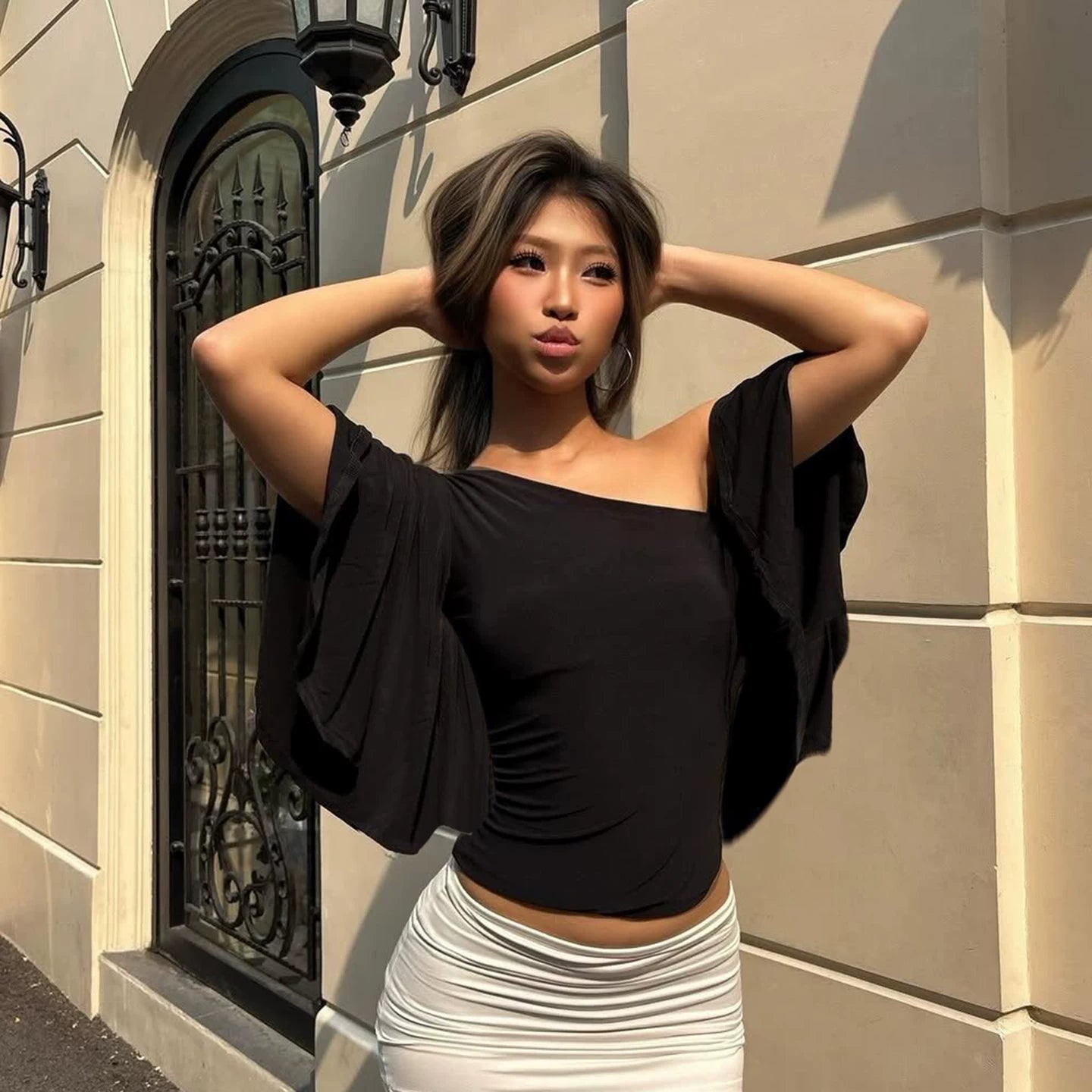 Aaliyah One Shoulder Ruched Top