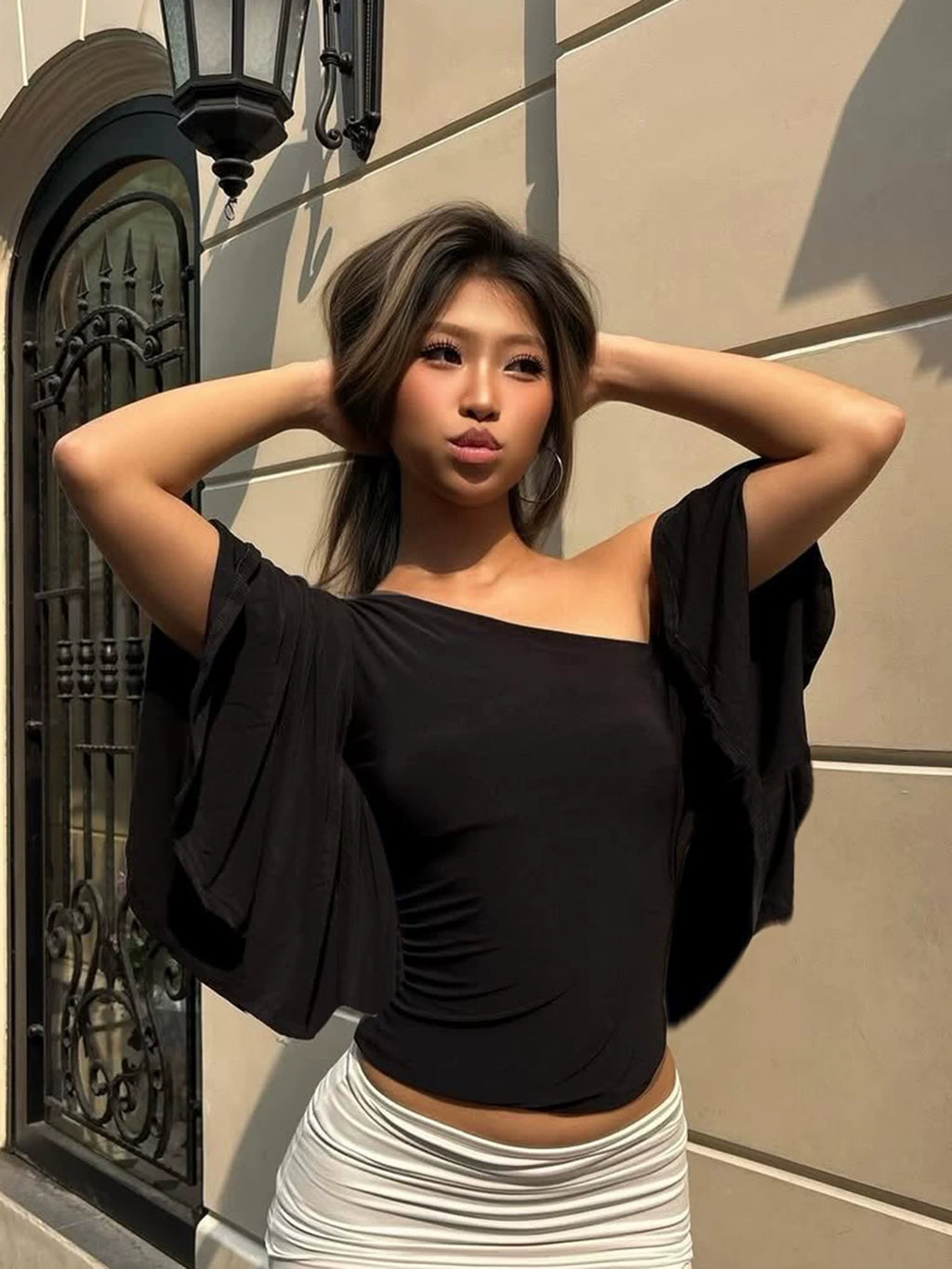 Aaliyah One Shoulder Ruched Top