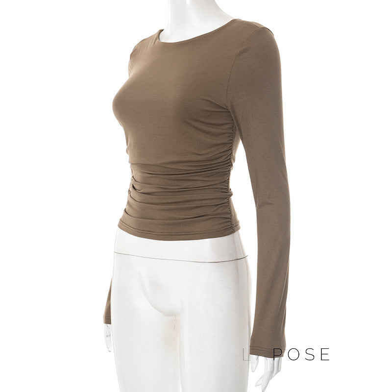 Aamina Long Sleeve Fitted Top [37H4KGSZ]