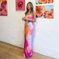 Aaminah Strapless Floral Maxi Dress [0U170M84]