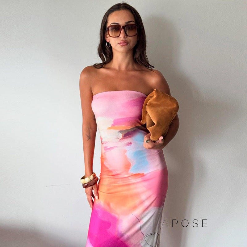 Aaminah Strapless Floral Maxi Dress [G9PBVKGZ]