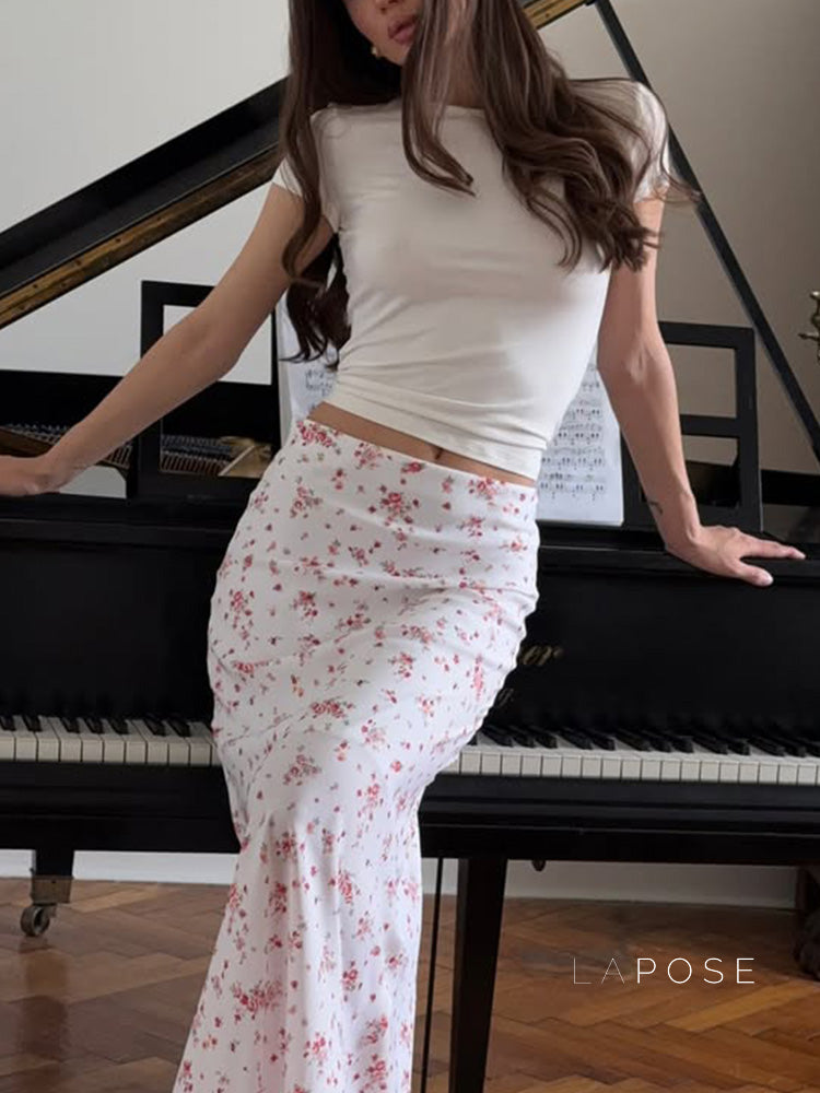 Aaniyah Floral Fishtail Skirt [2VH30LCL]