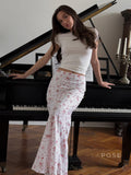 Aaniyah Floral Fishtail Skirt [Y6AWOABF]