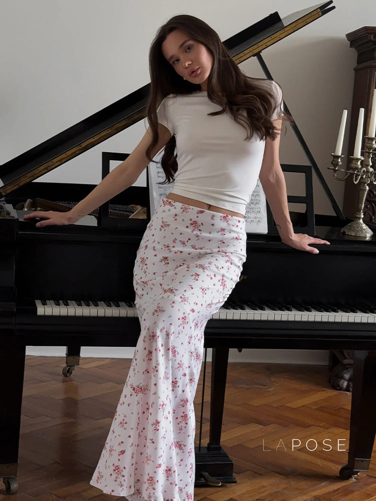 Aaniyah Floral Fishtail Skirt [Y6AWOABF]