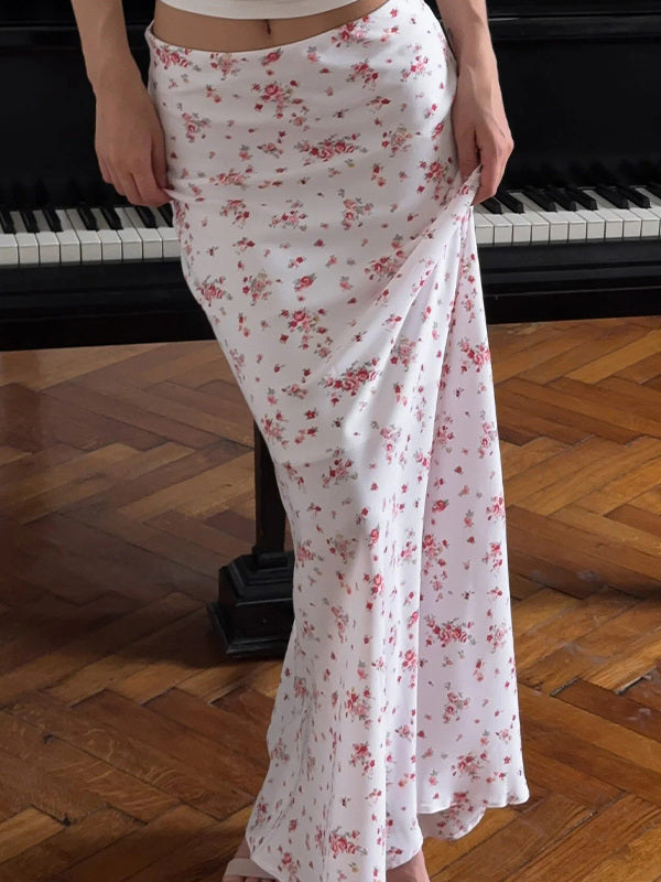 Aaniyah Floral Fishtail Skirt [VCNROS5K]
