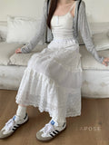 Aaralyn Tiered Lace Midi Skirt [UFD8IYHW]