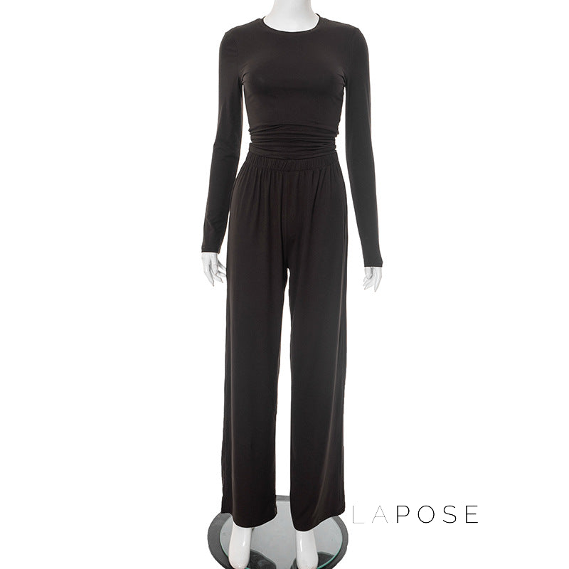 Aariana Sleek Wide-Leg Set [BD9SGV52]