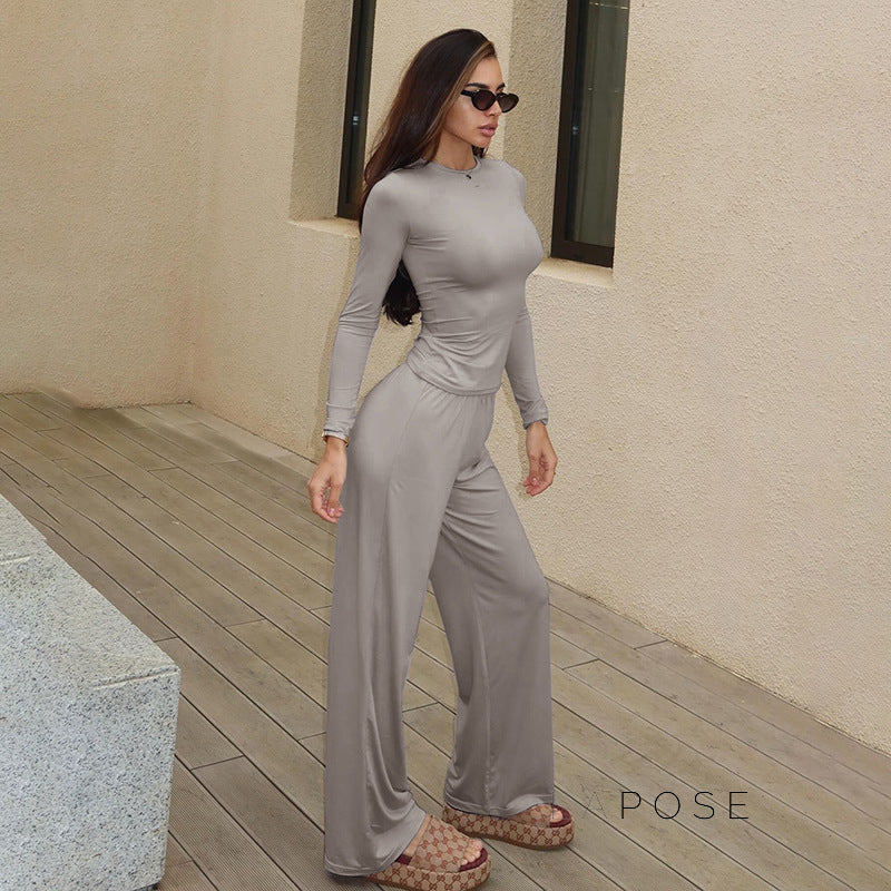 Aariana Sleek Wide-Leg Set [T209DLZ4]