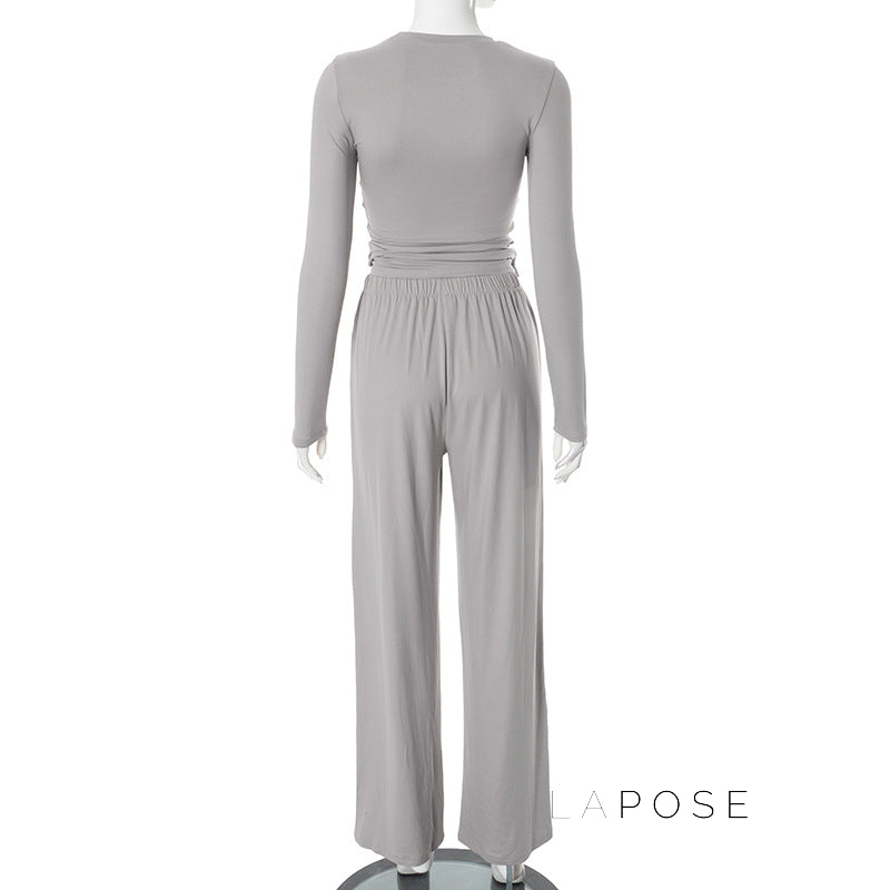 Aariana Sleek Wide-Leg Set [NZRD9BCV]