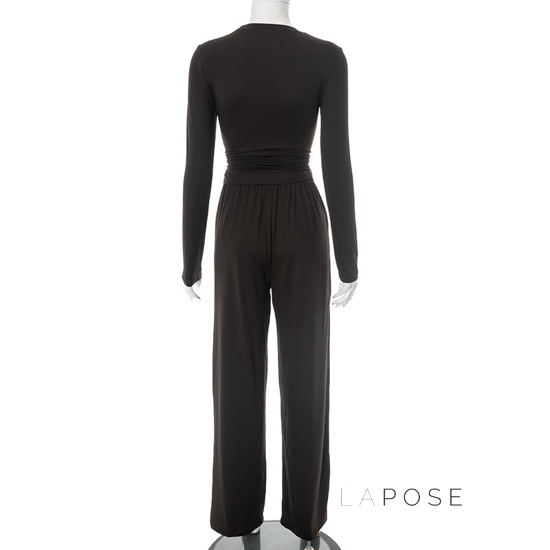 Aariana Sleek Wide-Leg Set [C69XUVDJ]