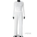 Aariana Sleek Wide-Leg Set [GE6JXTBT]