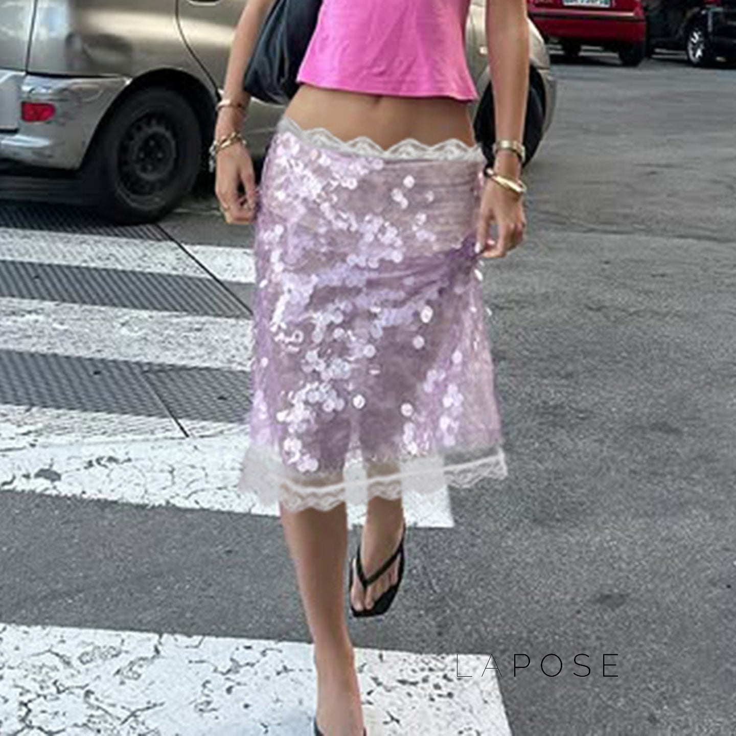 Aarna Sequin Bodycon Mini Skirt [L3XSNOSW]