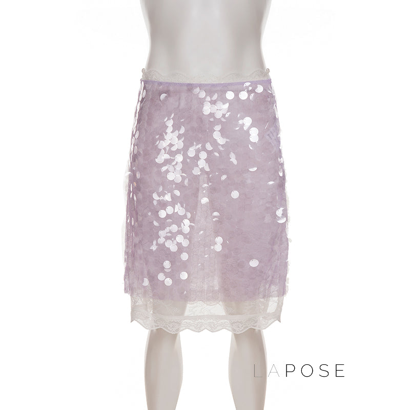 Aarna Sequin Bodycon Mini Skirt [18MQ2576]