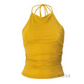 Abi Mesh Backless Halter Top [L2SSZ7OW]