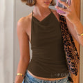 Abi Mesh Backless Halter Top [QH2WU1T2]