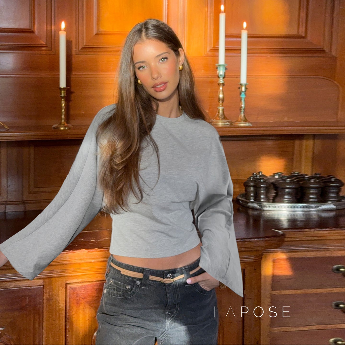 Abree Fitted Long Sleeve Top [9IBF1ZV8]