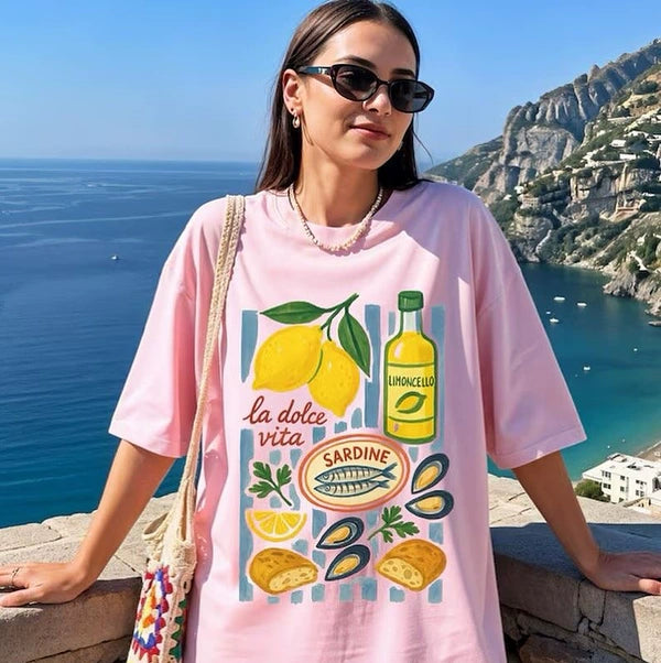 Abree La Dolce Vita Oversized Tee