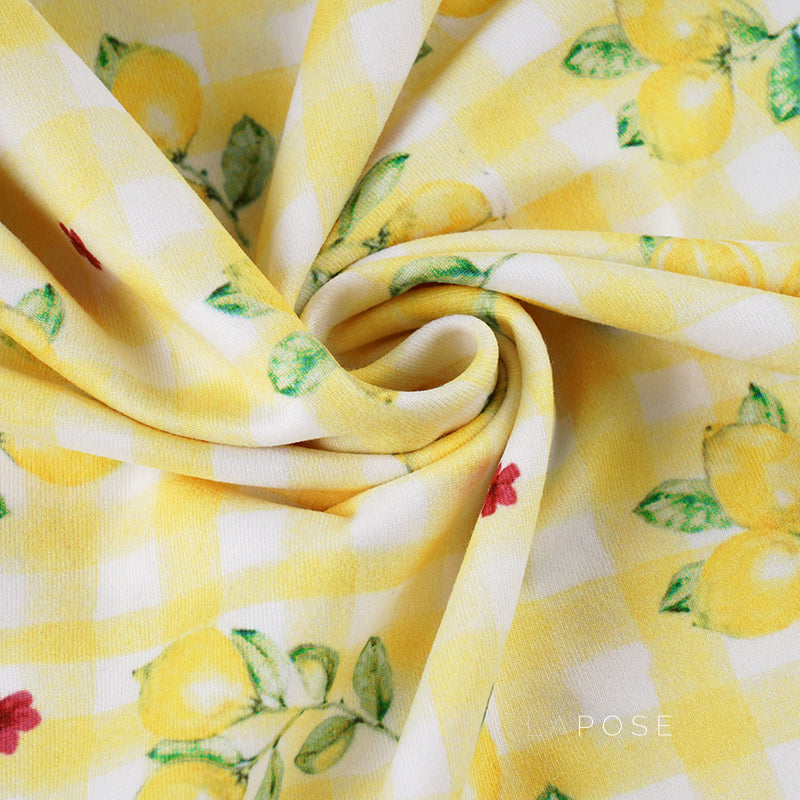 Ada Lemon Floral Maxi Dress