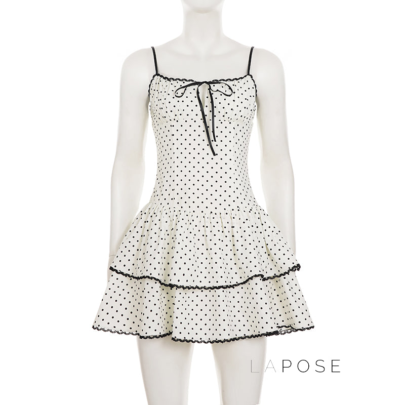 Adaeze Polka Dot Backless Dress [B8OLIGWC]