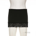 Adalae Bodycon Lace Mini Skirt [D8FGJA1E]