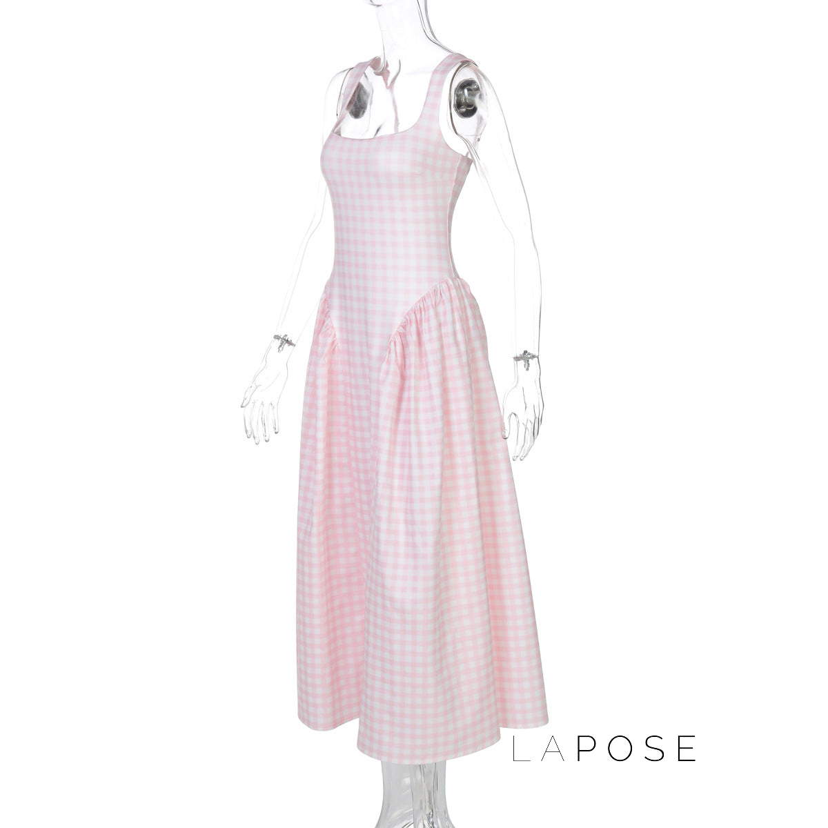 Adalae Plaid Backless Midi Dress [IOJWDCJQ]