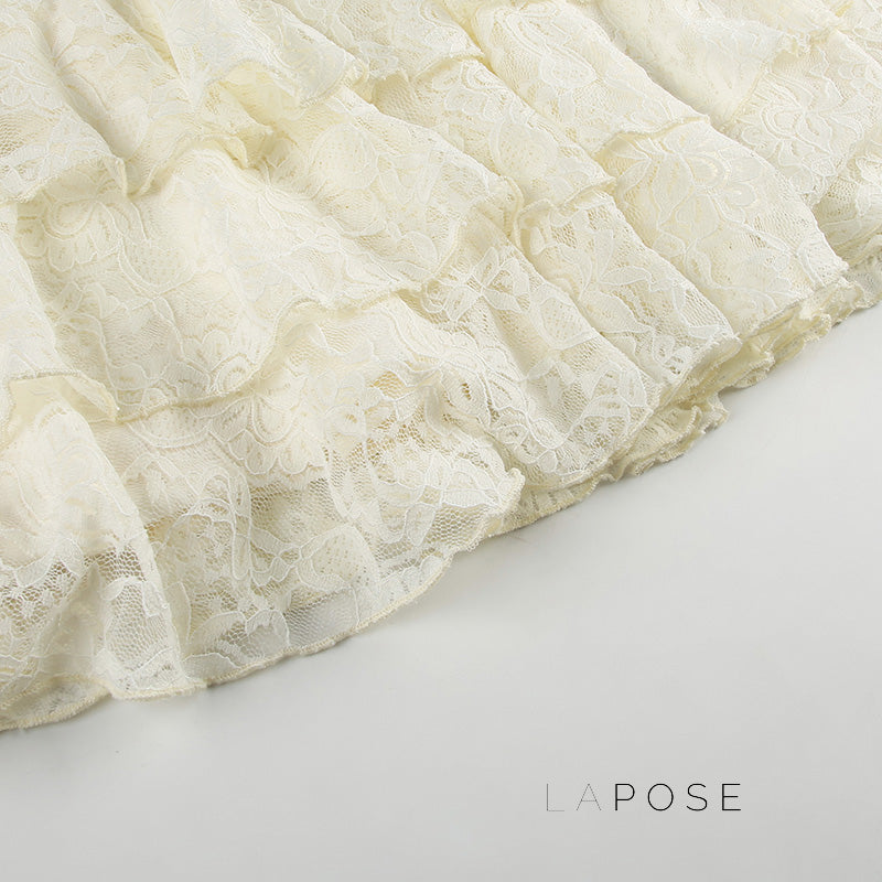 Adaley Lace Tiered Mini Dress [54QIOA74]