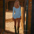 Adalida Sky Blue Lace Romper [ADQB0RRP]
