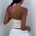 Adama Floral Lace-Up Crop Top [OGC02LN6]