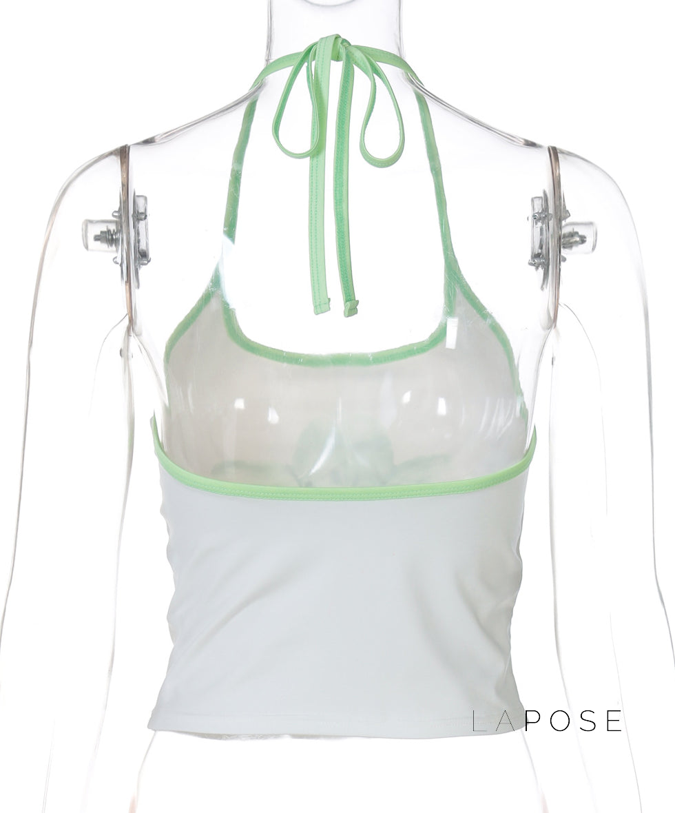 Adama Floral Lace-Up Crop Top [7F38VLNF]