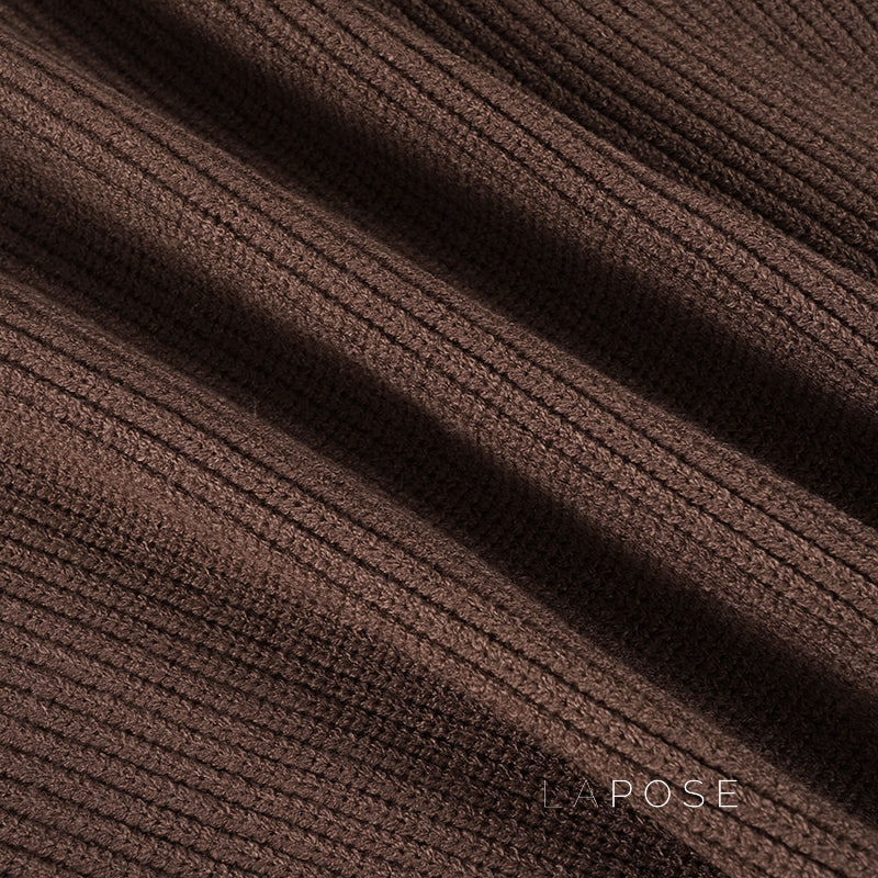 Addilyn Brown Knitted Cardigan [XWMKP2X5]