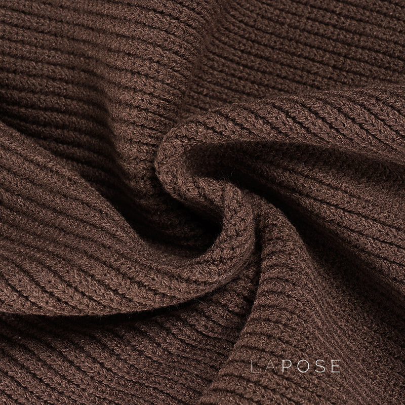 Addilyn Brown Knitted Cardigan [S1DUZYEO]