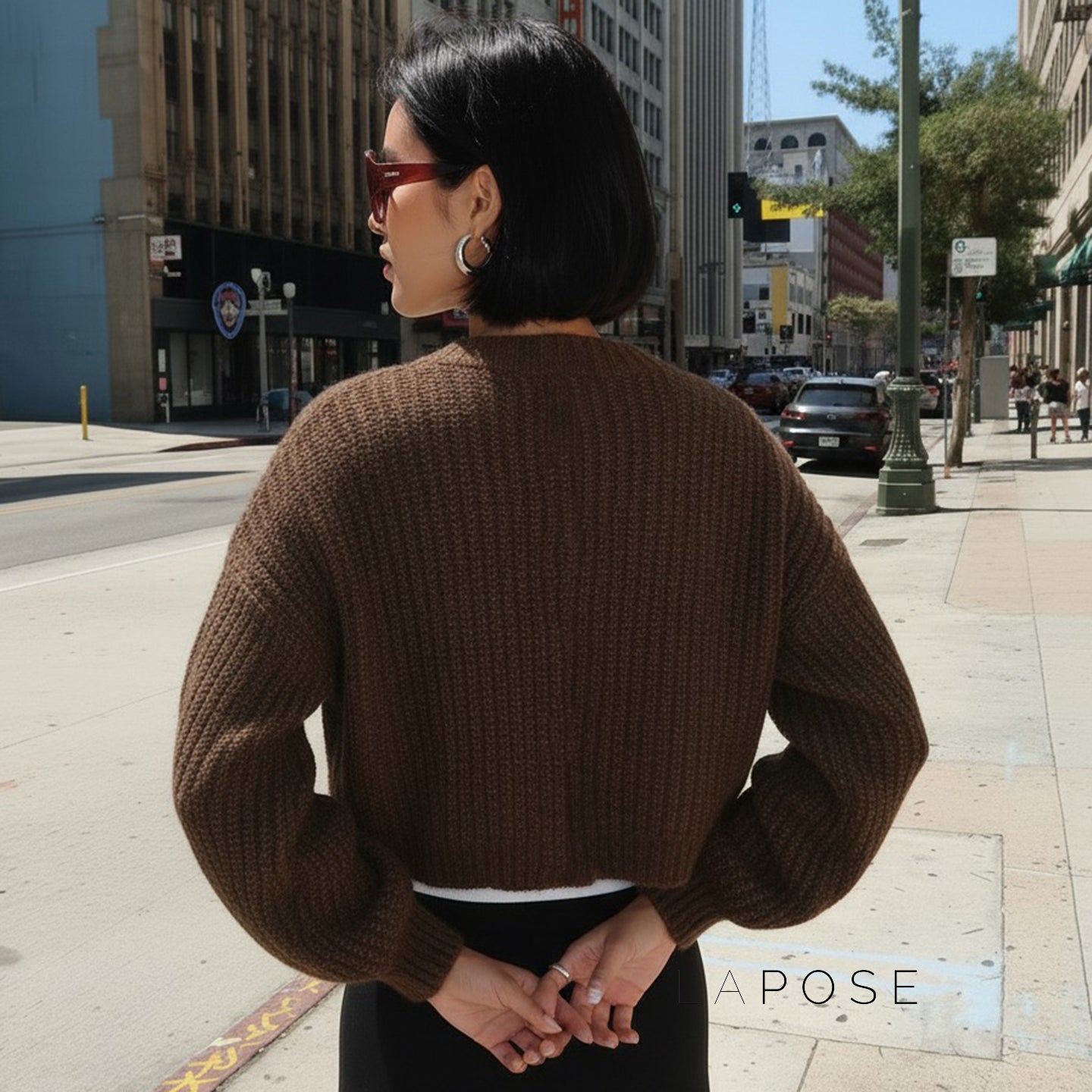 Addilyn Brown Knitted Cardigan [DR76DD92]