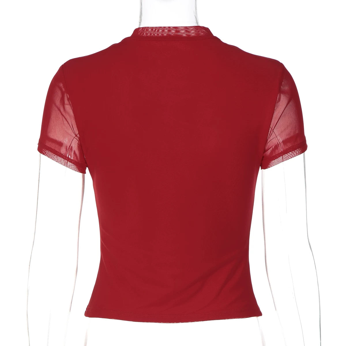 LaPose - Addisen Cutout Mesh Tie Top