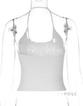 Aditi Halter Backless Crop Top [H7G6ZNQ8]