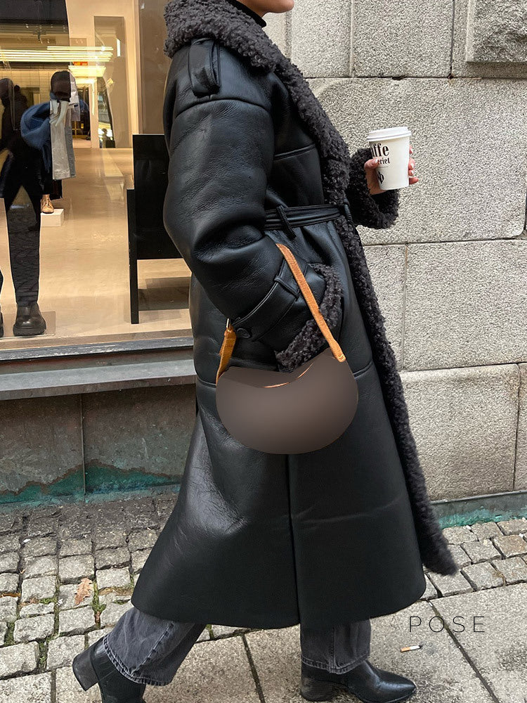 Aditri Faux Leather Tie Jacket [8GJEYNJP]