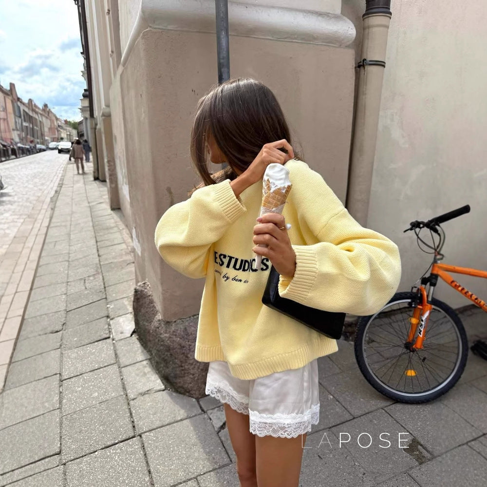 Adrian Cozy Letter Sweater [OTZBQURV]