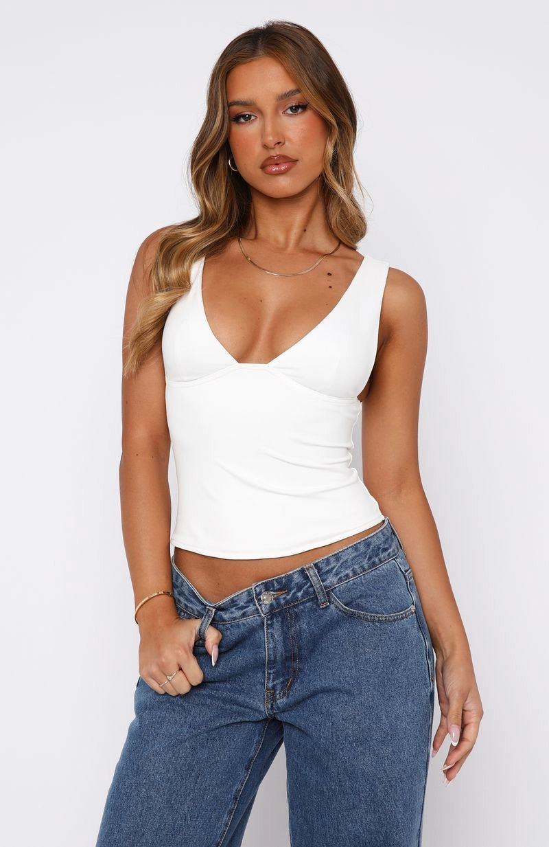 LaPose Adrina Sculpted Plunge Top